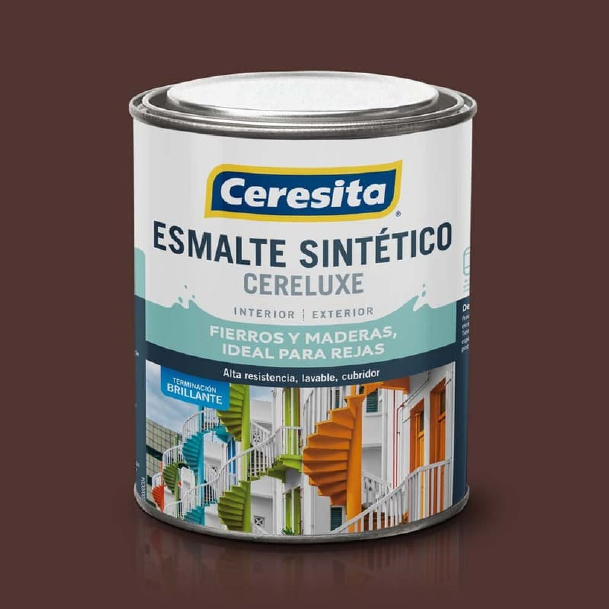 Esmalte sintetico cereluxe roble 1/4 gl Ceresita