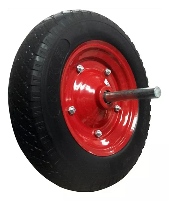 Rueda carretilla inflable roja 350x8 Lioi