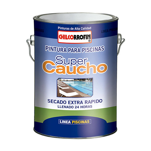 Supercaucho azul piscina 1galon Chilcorrofin