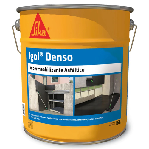 Sika Igol denso pintura asfáltica impermeable 16 Lts