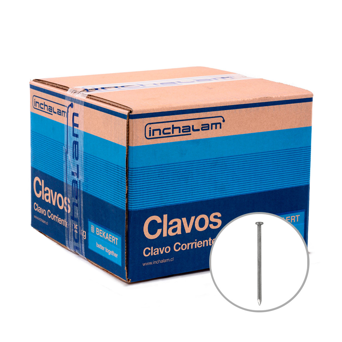 Clavo madera 4'' Caja 25 kg.