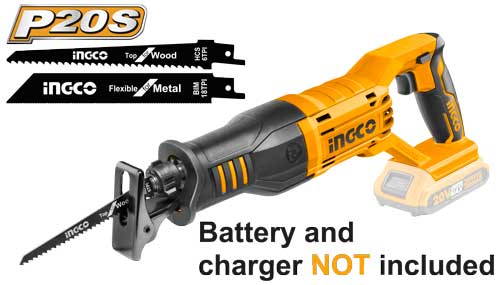 Sierra sable inalambrica 20v s/bat. S/cargador INGCO