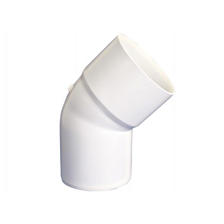 Codo canaleta macho/hembra blanco 75mm x 45° Hoffens