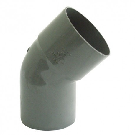 Codo sanitario gris   40x45°