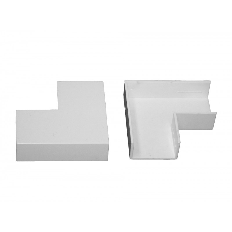 Copla 90° canaleta electrica 20 x 10mm sin adhesivo