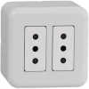 Enchufe doble 10A Sobrepuesto blanco Schneider