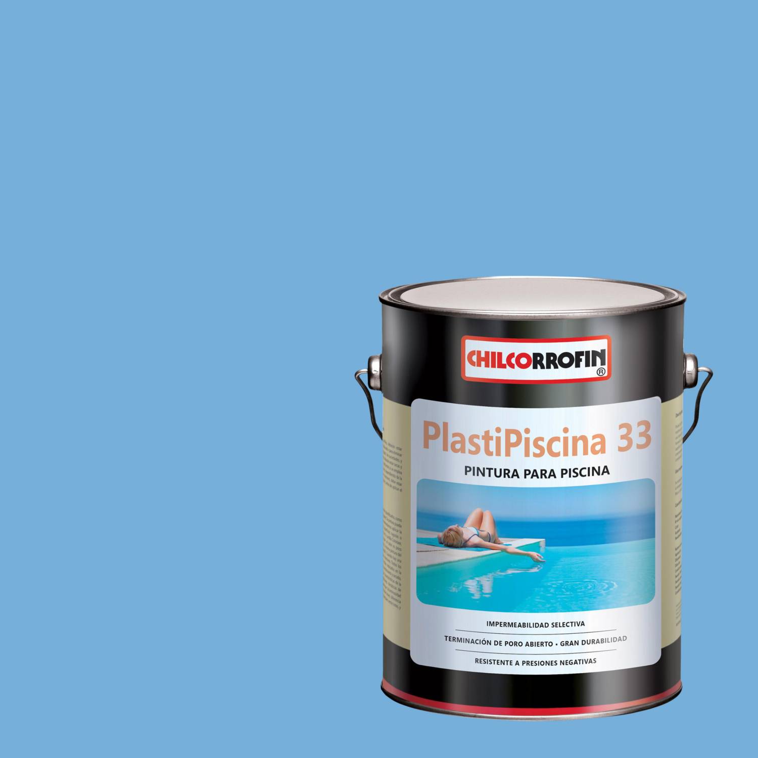 Plastipiscina 33 azul piscina 1gl Chilcorrofin