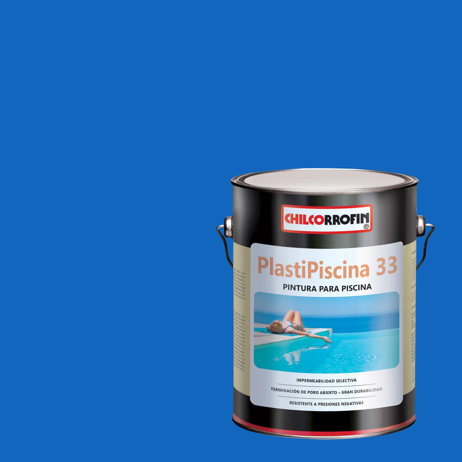 Plastipiscina 33 azul tahiti 1gl Chilcorrofin