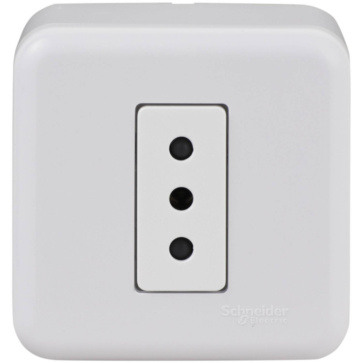 Enchufe simple 10A Sobrepuesto blanco Schneider