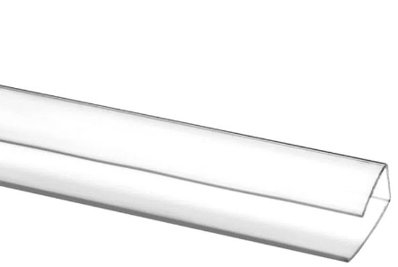 Perfil U 2.10 mt x4-6 MM Policarbonato (Cubrezocalo)