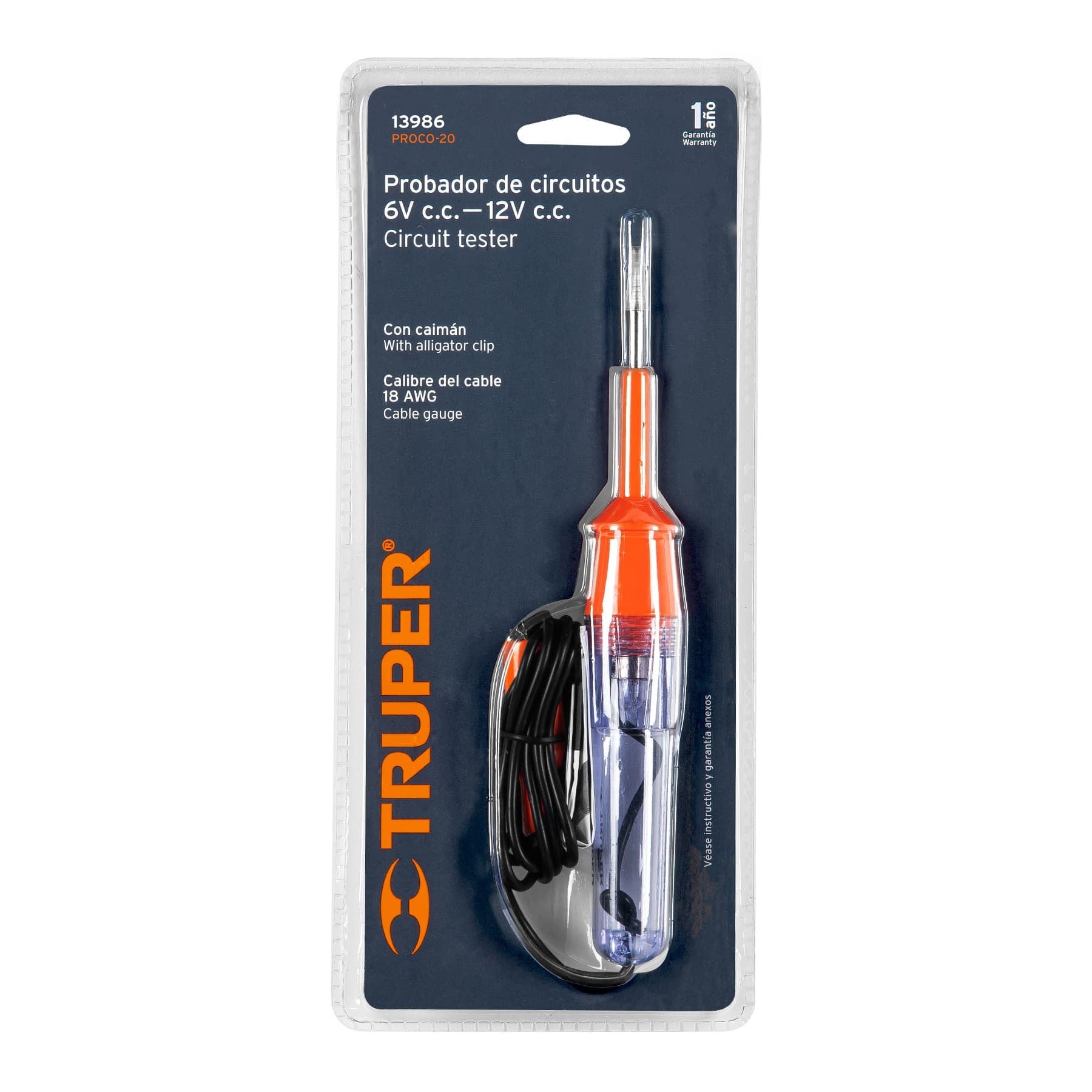 Probador de circuitos c/caiman PROCO-20 Truper 13986