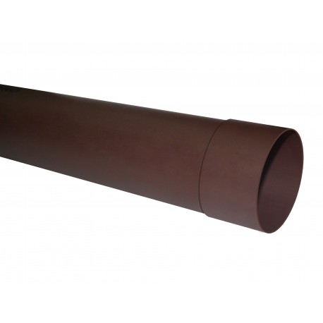 Tubo bajada canaleta 75 mm x 3 mts marron Hoffens