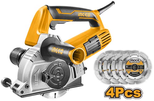 Sierra acanaladora de concreto 4 discos 1500w INGCO