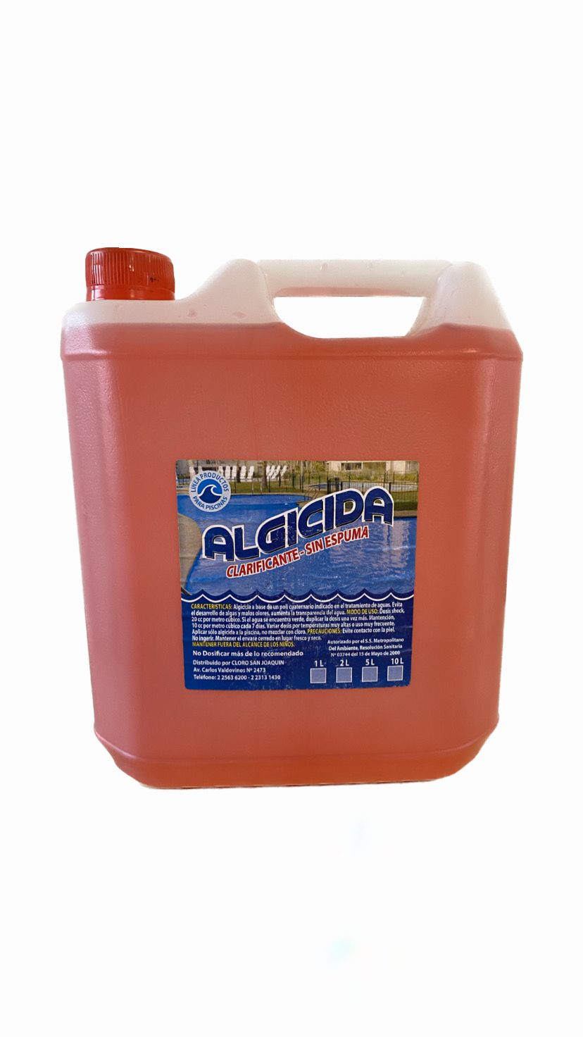 Alguicida rojo bidon 5 litros con clarificante Nacional