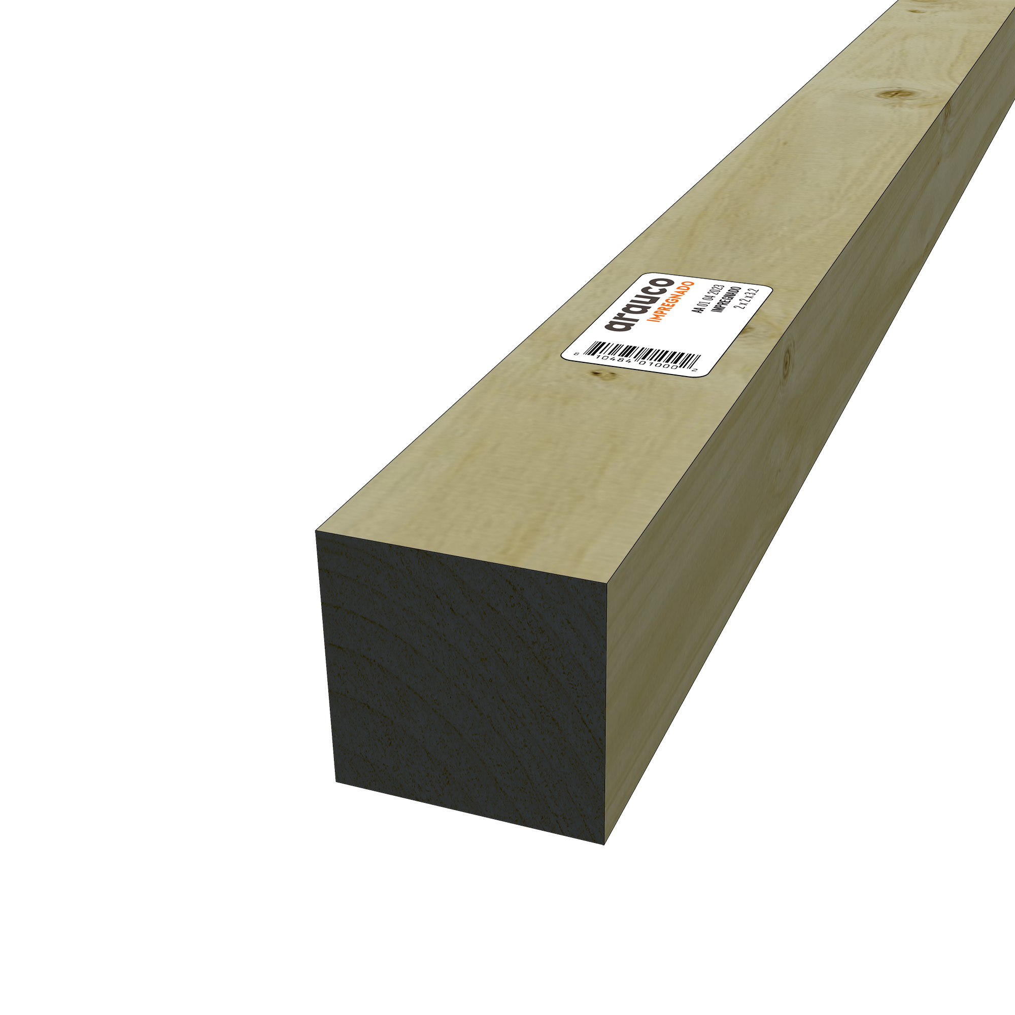 Pino impregnado bruto 2 x 2 x 3.20 Mts