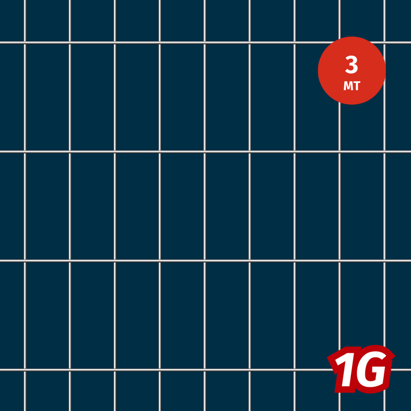 Malla cerco galvanizada 1-G  (3.8 MM)  1.85 x 3 mts