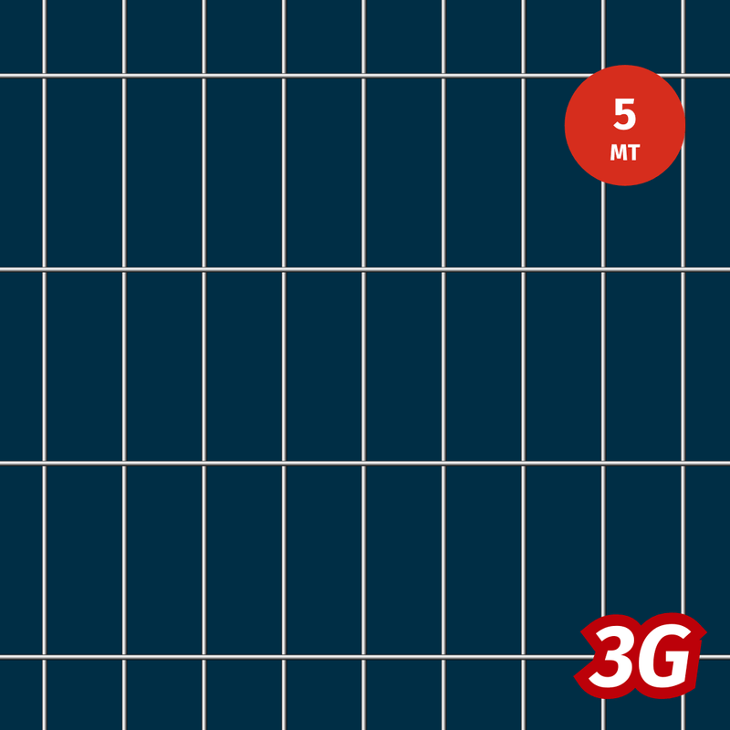 Malla cerco galvanizada 3-G  (3.8 MM)  1.85 x 5 mts