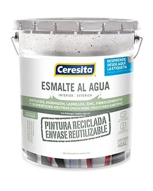 Esmalte al agua reciclado bco invierno tineta 4gl Ceresita