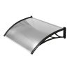 Alero listo curvo policarbonato 1 × 1.05 m transparente, DVP
