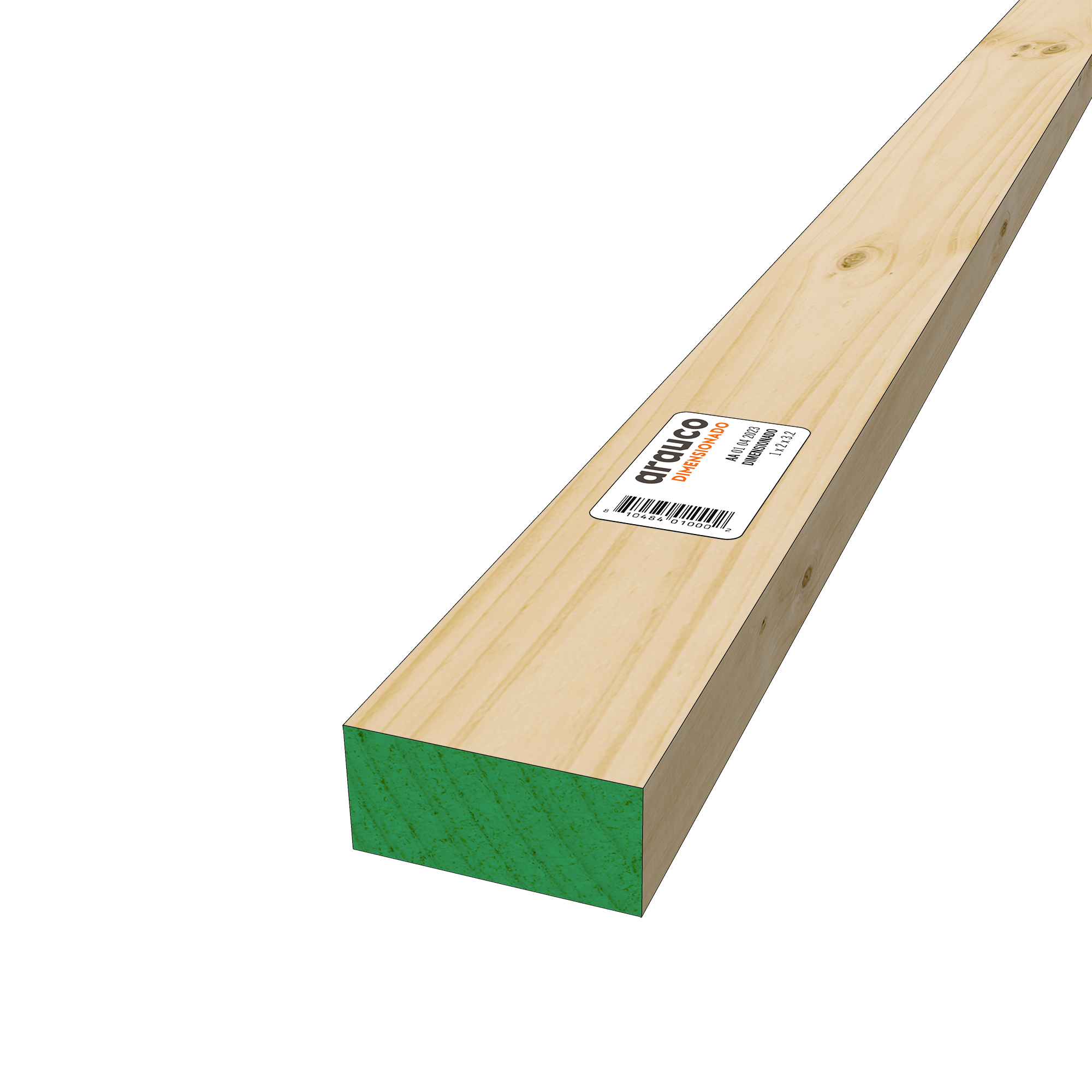 Pino bruto 1 x 2 x 3.20 Mts