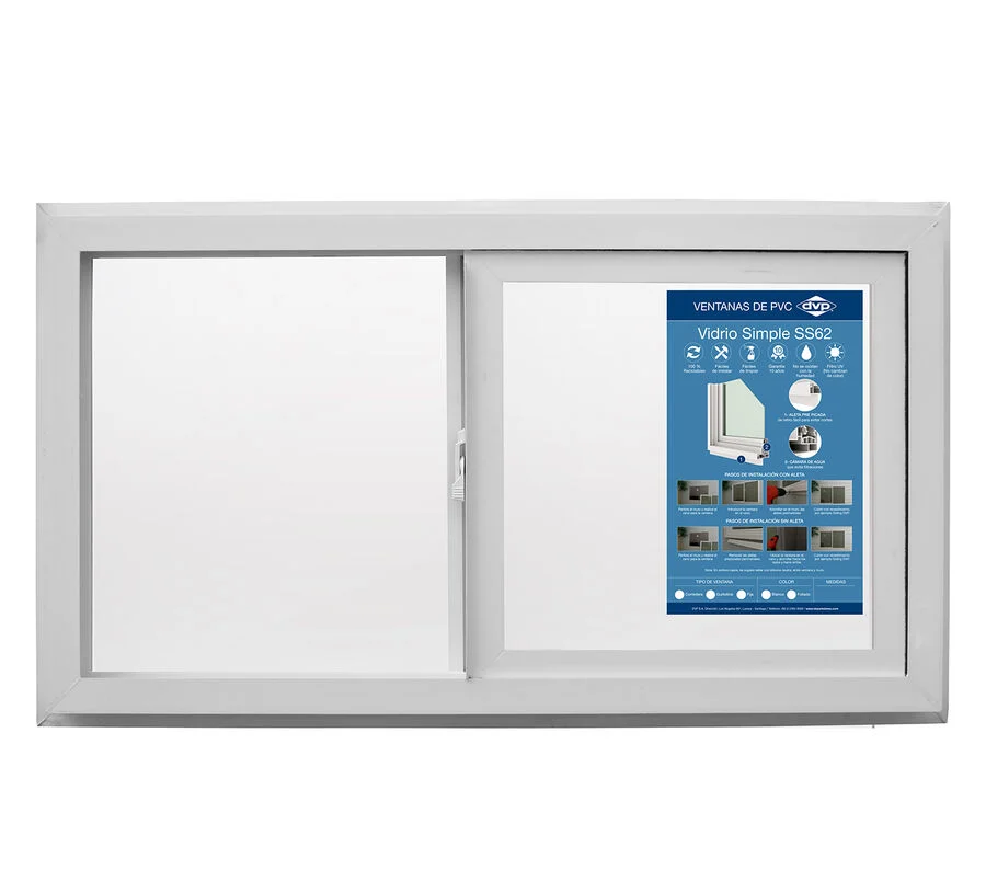 Ventana corredera advance 91 x 50 cm vidrio simple DVP