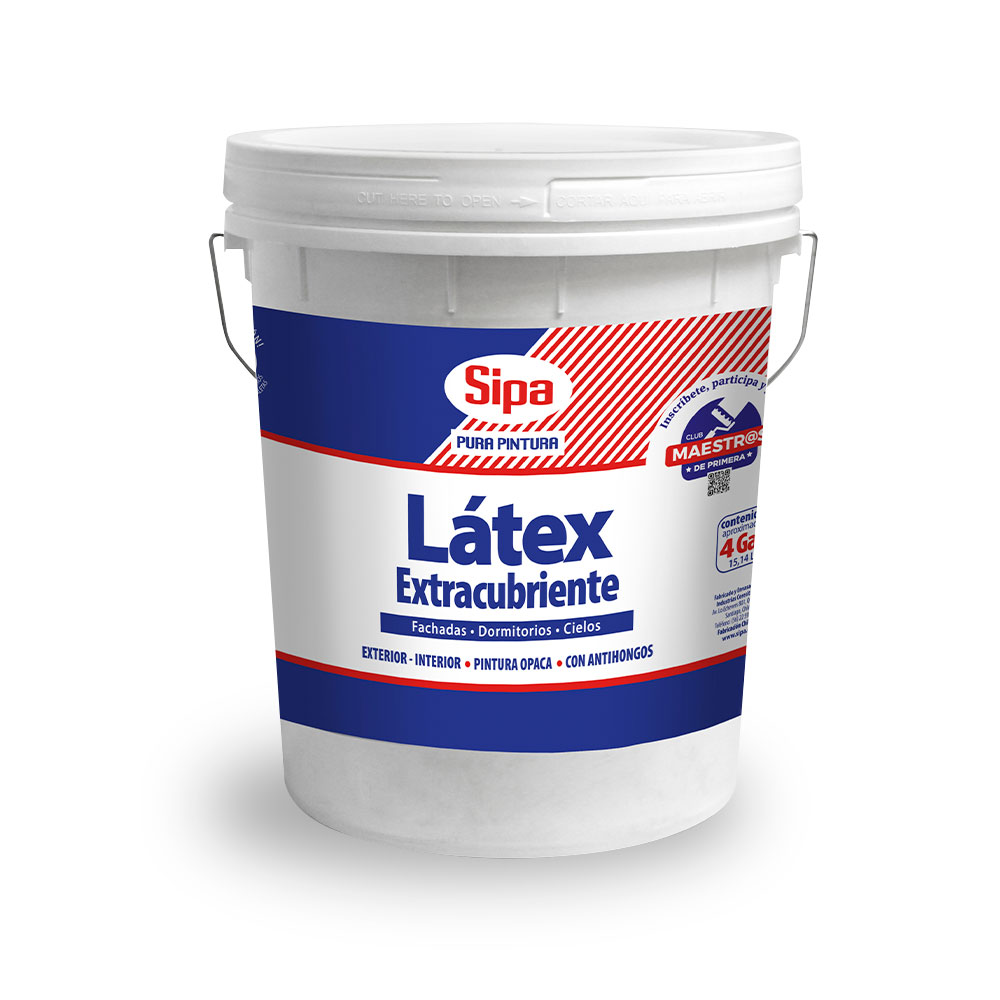 Latex extracubriente blanco tineta 4gl Sipa