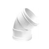 Codo Canaleta Hembra / Hembra blanco 75mm x 45° Hoffens