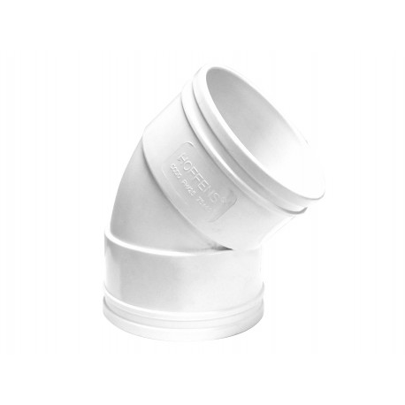 Codo Canaleta Hembra / Hembra blanco 75mm x 45° Hoffens
