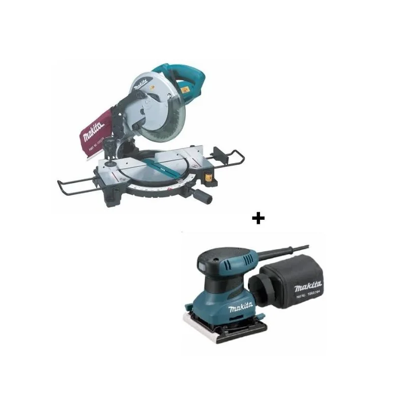 Kit ingleteadora 10´´ (MLS100)+lijadora orbital (BO4556)  Makita