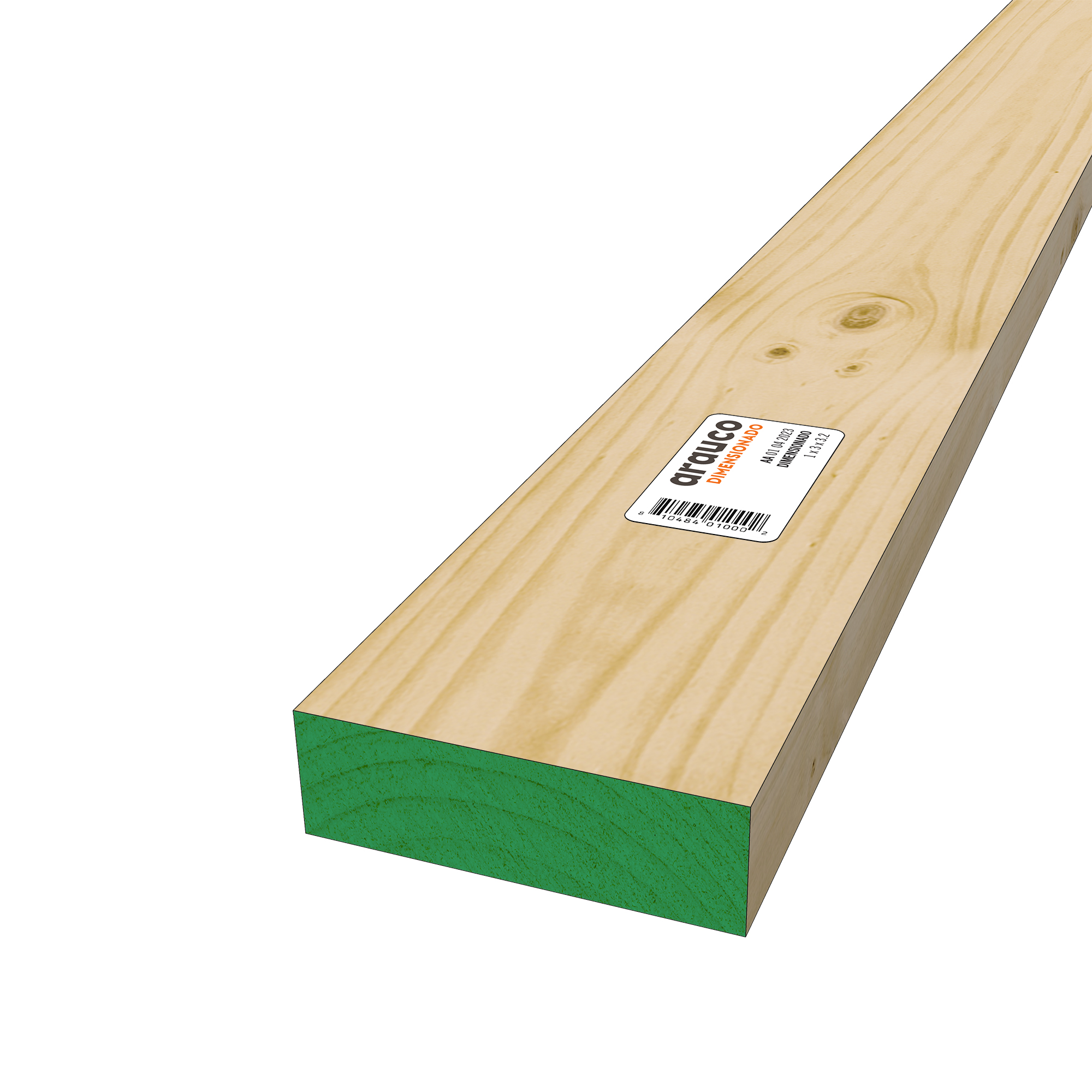 Pino bruto 1 x 3 x 3.20 Mts