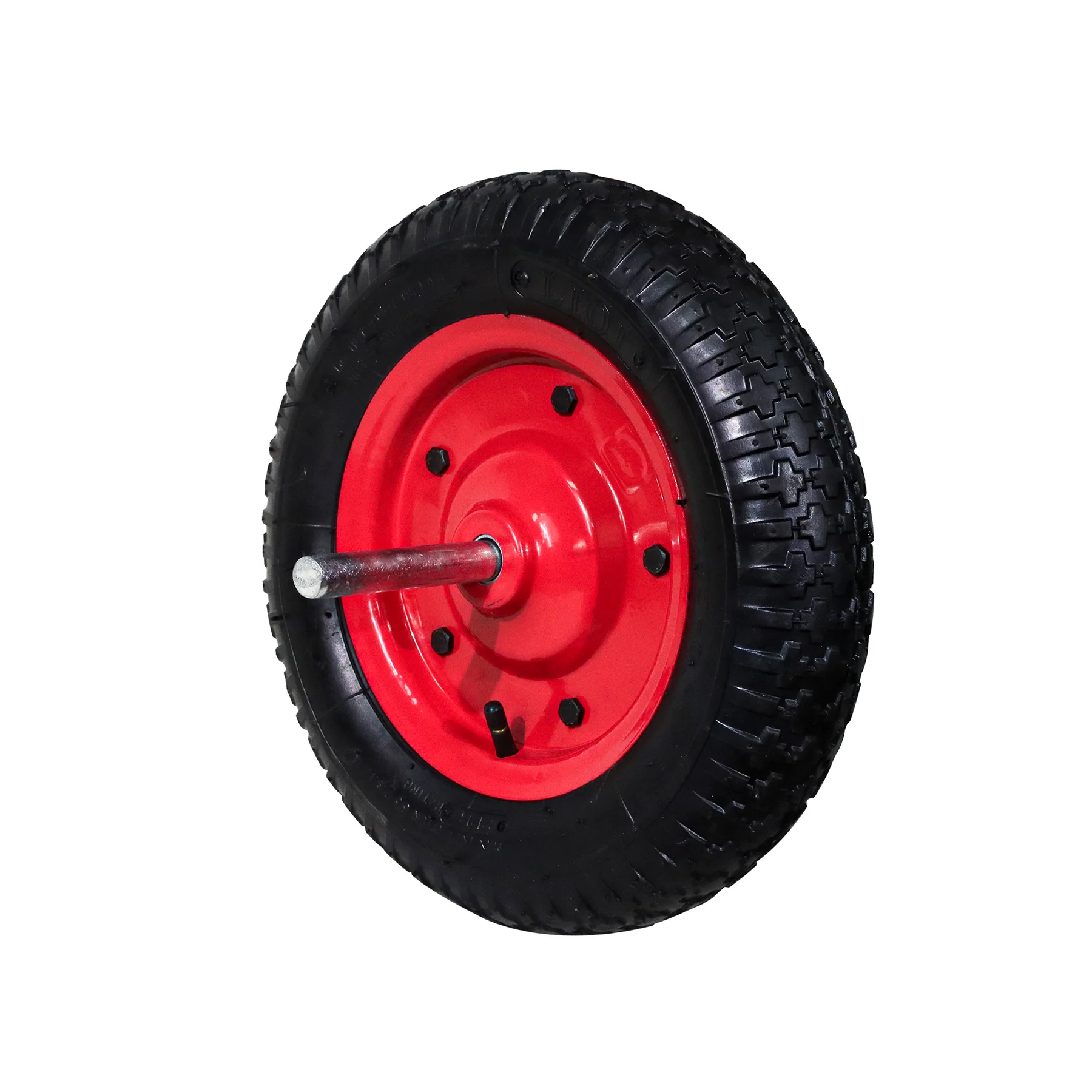 Rueda carretilla inflable roja 350x8 Lioi