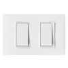 Interruptor doble 10A 9/15  Luzica blanco  Bticino