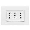 Enchufe triple 10A Luzica blanco Bticino