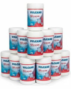 Kit 12 unidades de 1 kg cloro triple accion Vulcano