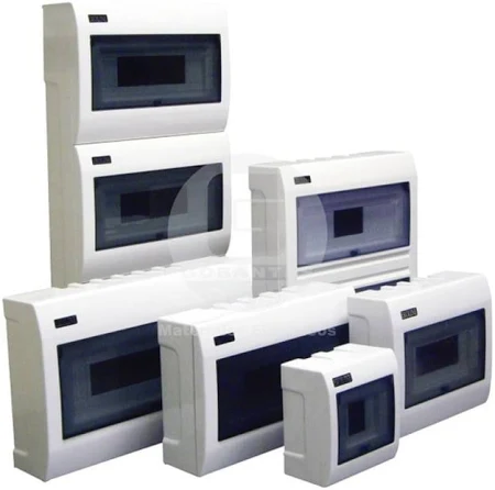 Tablero Sobrepuesto 8 puestos puerta transparente Ekoline