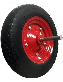 Rueda carretilla inflable roja 350x8 Lioi