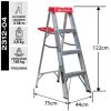 Escalera tijera aluminio 1.22 Mts 4P 150 kg  Cuprum