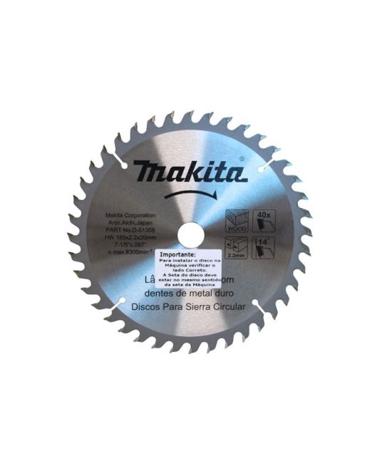 Disco sierra 7 1/4´´ 40 dientes eje 5/8´´ Makita