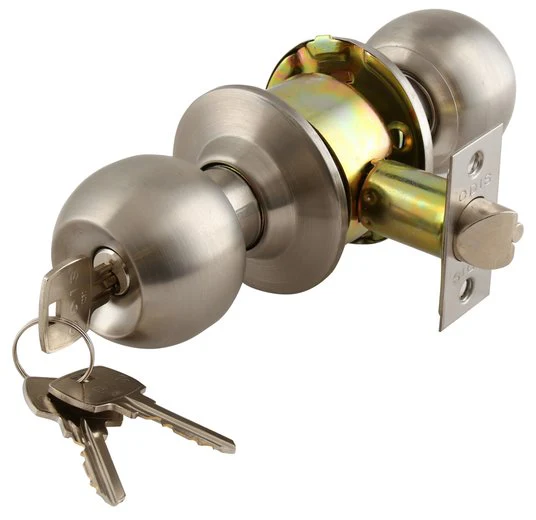 Cerradura embutida cilíndrica dormitorio/oficina 201 plata Odis