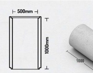 Tubo Concreto ancho 50 cms x largo 100 cms Aconcret