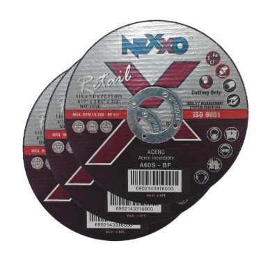 Pack 10 Discos corte 4 1/2´´ x 1mm acero inox NEXXO