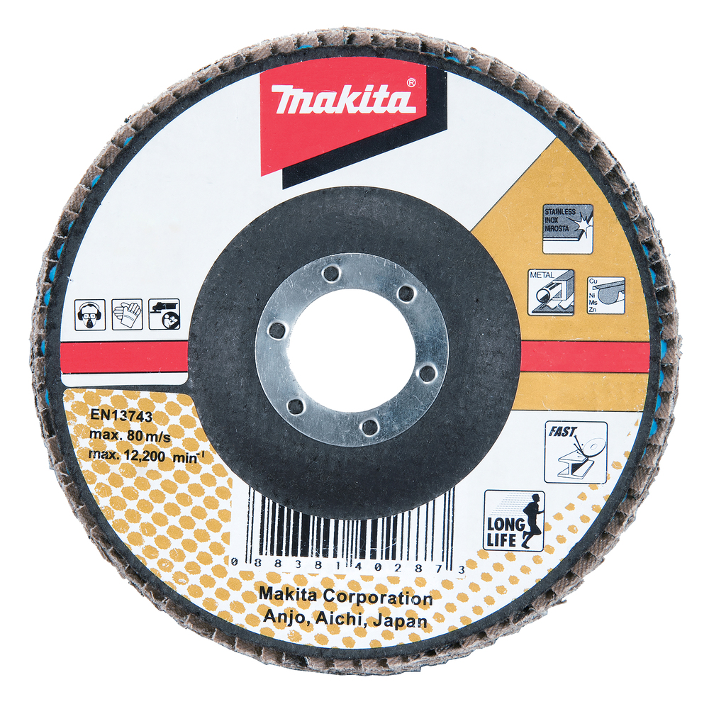 Disco traslapado 180 X 22mm #120metal Makita