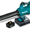 Soplador inalámbrico 18 V con batería 5 Ah y cargador rápido (DUB184RT) Makita