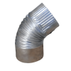 Codo galvanizado corrugado 0.35mm 4,5´´x 45°