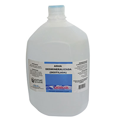 Agua desmineralizada 5lt Dideval