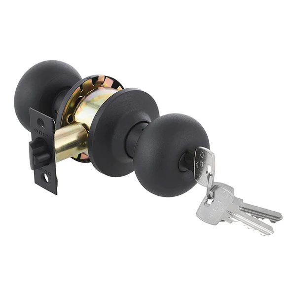Cerradura embutida cilíndrica dormitorio/oficina 206 negro Odis