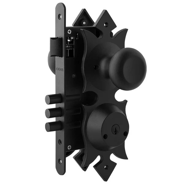 Cerradura embutida colonial Logia 206 negro Odis