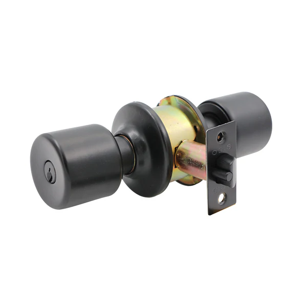 Cerradura embutida cilíndrica dormitorio 205 negro Odis