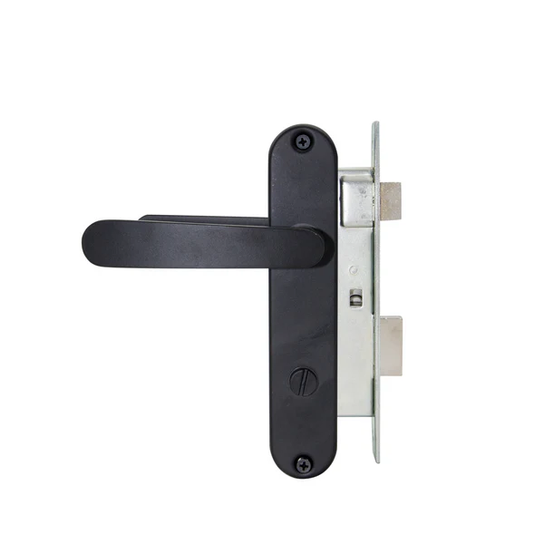 Cerradura embutida con manilla baño Somona 7040 negro Odis