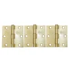 Bisagra acero 3 X 3 x 2mm bronce pulido 3 unidades Odis
